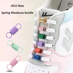 New Spring Laces Buckle Colorful Shoe Charms Quality Metal Sneakers Shoelaces Decorations Chapa Sneaker Shoes Accessories 1 Pair