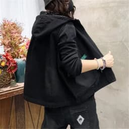 Vintage Women's Hooded Denim Tank Top Denim Waistcoat Short Jacket Loose Plus Size Large Pocket Color-block Wash Cropped Vest