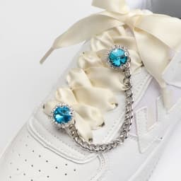 Sneakers Colorful Crystal Gemstone Decoration Shoelace Chain Shoe Buckle Clips Charms Ornaments Pendant Trend Shoes Accessories