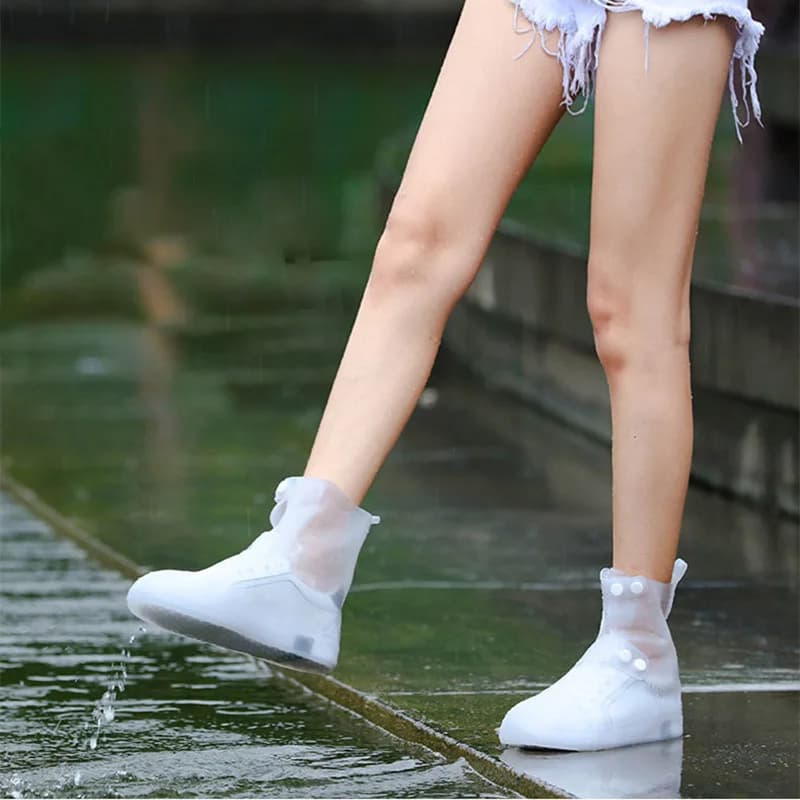 Boots Waterproof Shoe Cover Outdoor Rainy Days Silicone PVC Material Unisex Shoes Protectors Non-slip Reusable Rain Boots Covery