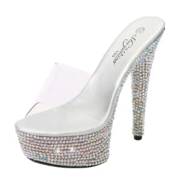 Summer Slippers Women Shoes Diamond Platform Sandal Female 13cm 15cm 17cm 20cm Thin High Heels Catwalk Shows Dance Party Pumps