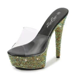 Summer Slippers Women Shoes Diamond Platform Sandal Female 13cm 15cm 17cm 20cm Thin High Heels Catwalk Shows Dance Party Pumps