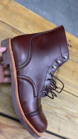 YQ8111 Cowhide Leather Handmade Goodyear Welted American Boots Custom Made Service Red Tornado Size 35-52 Super Quality Genuine