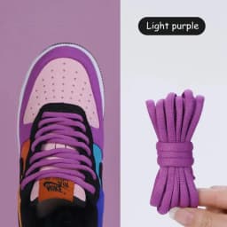 Half Round Shoelaces Basketball Shoes Men's and Women's Casual Sports Shoe Shoestrings Wear-Resistant White Black Shoe Laces