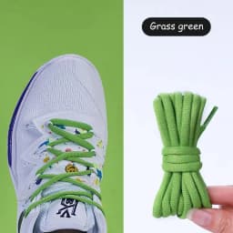 Half Round Shoelaces Basketball Shoes Men's and Women's Casual Sports Shoe Shoestrings Wear-Resistant White Black Shoe Laces