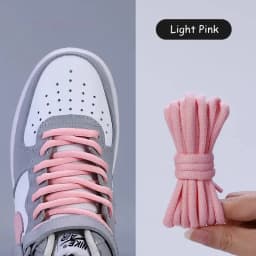 Half Round Shoelaces Basketball Shoes Men's and Women's Casual Sports Shoe Shoestrings Wear-Resistant White Black Shoe Laces