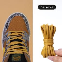 Half Round Shoelaces Basketball Shoes Men's and Women's Casual Sports Shoe Shoestrings Wear-Resistant White Black Shoe Laces
