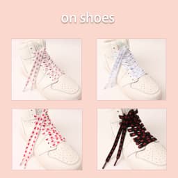 1Pair High One Conver Canvas Love Heart Shoelaces for Shoes Flat Sneakers Shoelace Tennis Sports Running Shoestrings