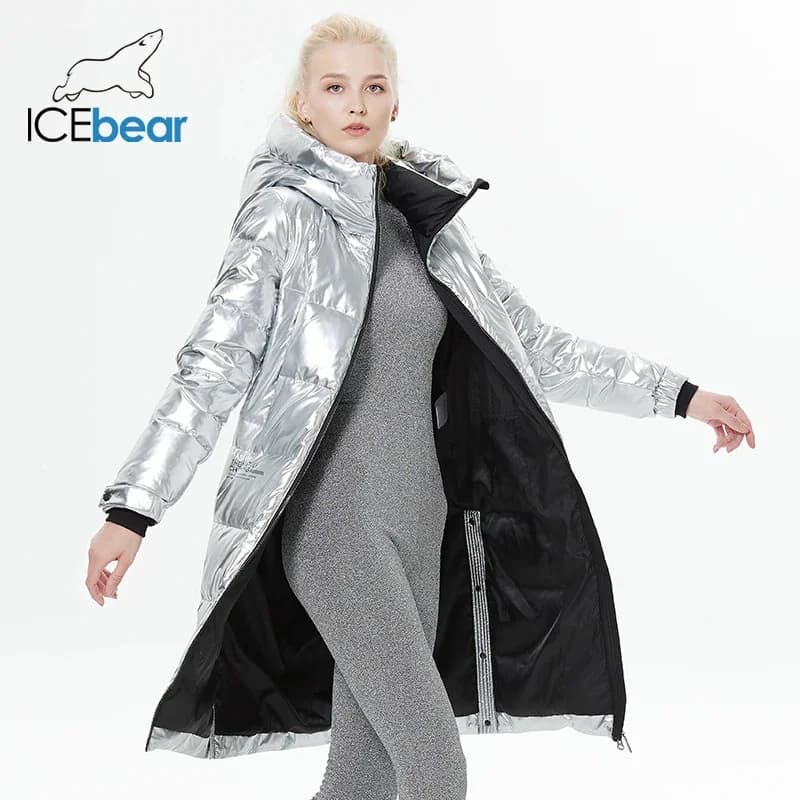ICEbear 2023 winter new style lengthened down jacket fashionable over-the-knee winter ladies jacket GWY22527D