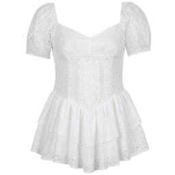 V Neck Ruffles Pleated Women's Dress Puff Sleeve Chic Black Summer Party Mini Dresses Hollow Out Vintage Corset Vestidos Ladies