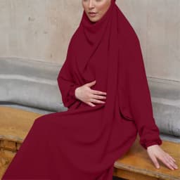 Hijabi Jilbab One-Piece Muslim Women Prayer Abaya Dress, Ramadan Eid Dubai Turkish Modest Islamic Clothing Hajj Overhead Abayas