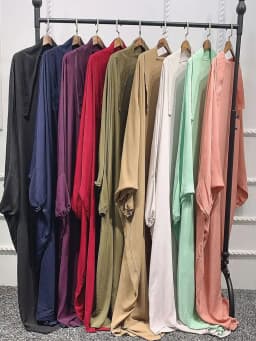 Hijabi Jilbab One-Piece Muslim Women Prayer Abaya Dress, Ramadan Eid Dubai Turkish Modest Islamic Clothing Hajj Overhead Abayas