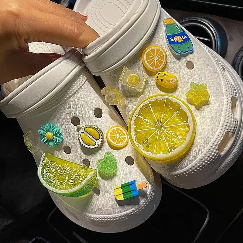 2026 Fresh Lemon Shoe Charms Designer DIY Cute Shoes Party Decaration Accessories for JIBS Clogs Kid Boy Women Girls Gifts