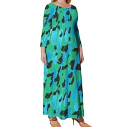 Camo Print Army Dress Long Sleeve Sloth Camouflage Elegant Maxi Dress Summer Street Wear Printed Bohemia Long Dresses Large Size
