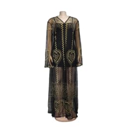 Dress Mesh Fabric Rhinestone Decoration + Sling Sexy Fashion Luxury Robe
