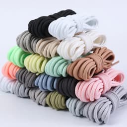 New 2024 Round Shoelaces Polyester Solid Classic for Sports Boot Shoeslace Sneaker Shoe Laces Strings 20 Colors 1pair
