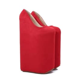 SDTRFT Ultra High-Heeled 30cm Wedges College Girl Diamond Pumps 20cm Platform Women Round Toe Lace Cosplay Lolita Sweet Shoes