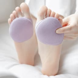 Five Toes Forefoot Ice Silk Invisible Socks Inserts Pads for Women High Heels Half Insoles Foot Pain Care Summer Thin Breathable