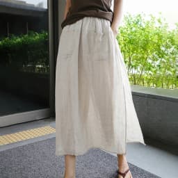 100% Linen Long Skirts For Women Fashion 2026 Solid High Waist Side Spilt Harajuku Pants Skirt Jupe Longue Femme