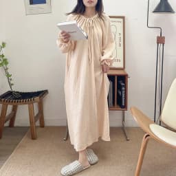 100% Cotton Gauze Maxi Dresses For Women Casual Solid Long Sleeve Bandage Lace Up Oversized Long Dresses Comfortable Homewear