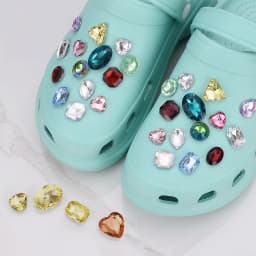 crystal set kit shoes charms diamond jewel colorful Accessories for clogs shoe Decorations DIY party child gifts