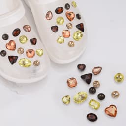 crystal set kit shoes charms diamond jewel colorful Accessories for clogs shoe Decorations DIY party child gifts