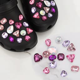 crystal set kit shoes charms diamond jewel colorful Accessories for clogs shoe Decorations DIY party child gifts