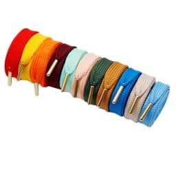 Coolstring Extra Fat 1.8cm Laces with Gold Metal Tips Luxury Blue Shoelaces Premium for Queens Force Campus Shoes Sweatshirts