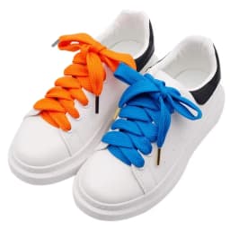 Coolstring Extra Fat 1.8cm Laces with Gold Metal Tips Luxury Blue Shoelaces Premium for Queens Force Campus Shoes Sweatshirts