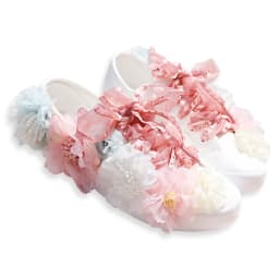 Women's Canvas Shoes Lady's Non-Slip Soft Fashion Casual Shoes Four Seasons White Flat Hand-Made Designer 3D Flower 35-44