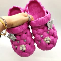 Summer New Men's And Women's Bubble Sandals 2025 Wear-resistant Platform Slippers Non-slip EVA Home Massage Slippers Beach Shoes