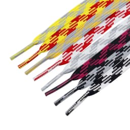 Coolstring Replacement Laces for Samba & German Trainer WB Sneakers Boots 8mm Flat Single-Layer Two-Tone Polyester Shoelaces