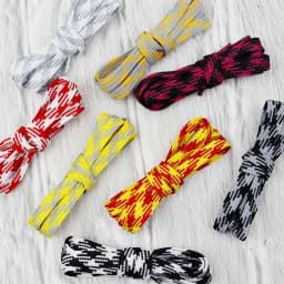 Coolstring Replacement Laces for Samba & German Trainer WB Sneakers Boots 8mm Flat Single-Layer Two-Tone Polyester Shoelaces