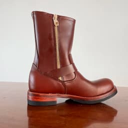 EB999 RockCanRoll Men's Genuine Italian Cow Leather Footwear Cowhide Top Quality Goodyear Welted Trooper Engineer Boots