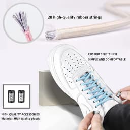 Round Elastic Shoelace Without Tying Stretch Shoelaces for Sneakers No Tie Shoe Laces for Kids NICE Lock Tieless Lace Strings