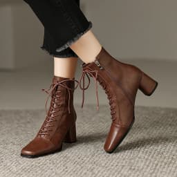 ASUMER 2024 New Zipper Thick High Heels Shoes Narrow Band Genuine Leather Boots Woman Winter Autumn Ladies Ankle Boots