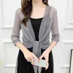 Women's Sheer Glitter Lace-up Cardigan Lightweight Jacket Half Sleeve Summer See-through Loose Blouse Women