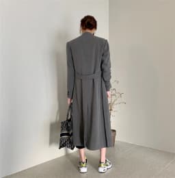 LMQ NEW 2020 new Fashion Casual Simple Classic Slim long suit coat Chic Business Jacket windbreaker suit collar office lady coat