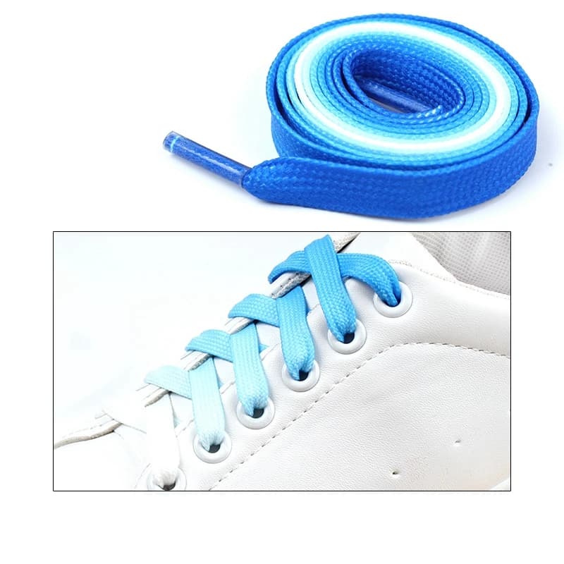 1 Pair Flat Rainbow Shoelaces Candy Shoelace Rainbow Shoe Laces Fit Colorful Kids Adult Canvas Sneakers Laces Shoe Accessoires