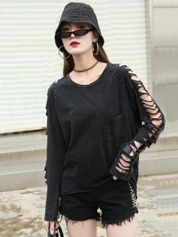 Amax LuluE 2025 Korean Design Summer Womens Sexy Off Shoulder Tshirts Ladies Vintage Punk Style Tees Female Oversized Streetwear