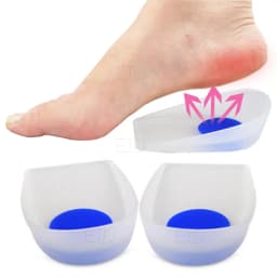 Silicone Gel Heel Pad for Plantar Fasciitis Pain Relief Shock Absorption Foot Care Insert Insole Height Increase Cushion Unisex