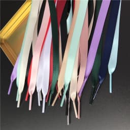 New Silk Shoe Laces Satin Ribbon Flat Shoelaces Women Sneakers Shoelace Boots Laces for Shoes Length 80CM 100CM 120CM 150CM1Pair