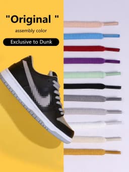 1 Pair Dunk sb Original Classic Shoelaces Semicircle Thickened Polyester AF1AJ Shoe laces Basketball Shoes Non-slip Sport Laces