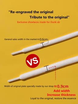 1 Pair Dunk sb Original Classic Shoelaces Semicircle Thickened Polyester AF1AJ Shoe laces Basketball Shoes Non-slip Sport Laces