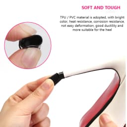2Pcs Woman High Heels Shoe Covers Square TPU/PVC Material Soft Damping Heel Protector Non-slip Heel Protector