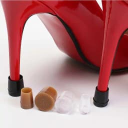 2Pcs Woman High Heels Shoe Covers Square TPU/PVC Material Soft Damping Heel Protector Non-slip Heel Protector