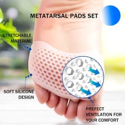 Silicone Honeycomb Forefoot Insoles for Women High Heels Shoes Pad Gel Half Insoles Forefoot Insert Pain Relief Massage Socks