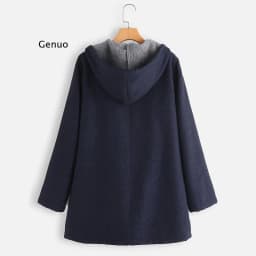 Autumn and Winter New Style Solid Color Coat Mid-Long Women's Warm Jacket Women