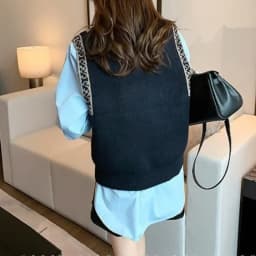 Retro Embroidered Women's Knitted Vest Sleeveless Tops Sweater Waistcoat Korean Fashion Keep Warm Autumn Winter Coat Grace