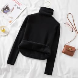High-Quality Winter Plus Velvet Turtleneck Sweater Women Warm Slim Long Sleeve Elastic Knitted Pullovers Korean Knitwear Sweater